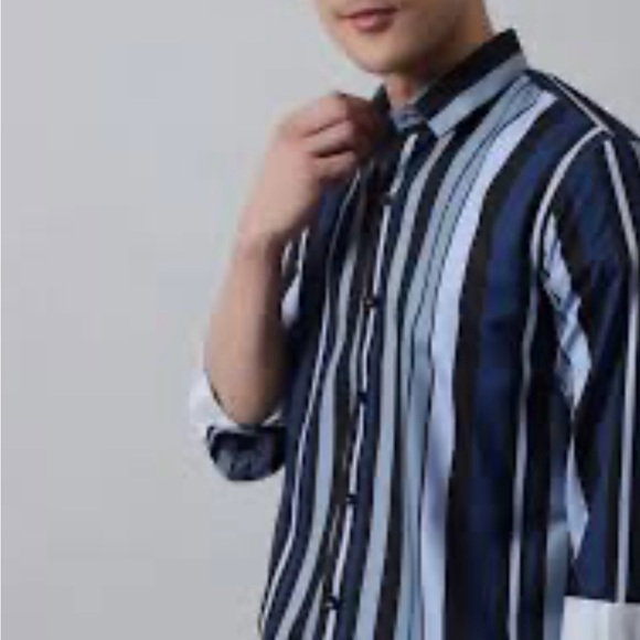 🍒 SHIRT BUTTON DOWN STRIPED BLUE MEN TOMMY BAHAMA ISLAND SOFT LONG SLEEVE GUY - Picture 5 of 10